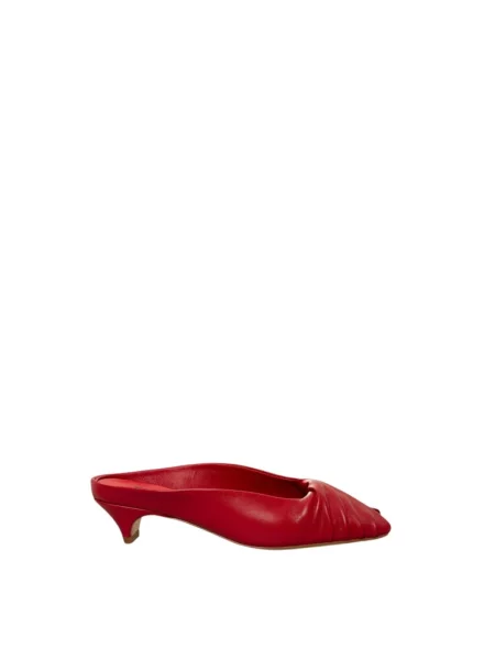 Czółenka Halmanera skórzana czerwona