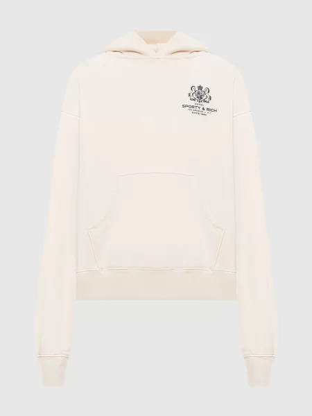 Худи Sporty & Rich с принтом бежевое