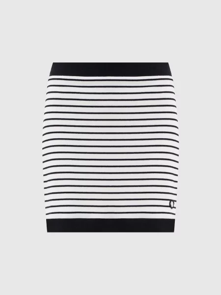 Юбка мини Simkhai в полоску белая