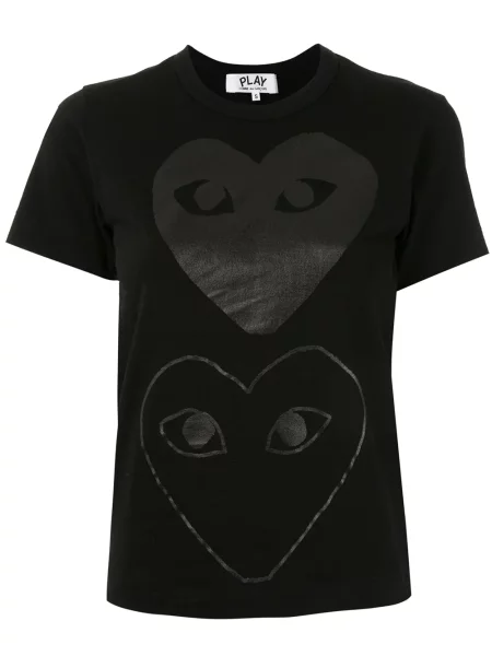 Tricou Comme Des Garcons Play cu imagine negru