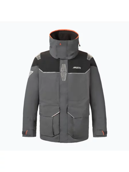 Мъжко яке за ветроходство Musto Pertex Offshore въглен сиво