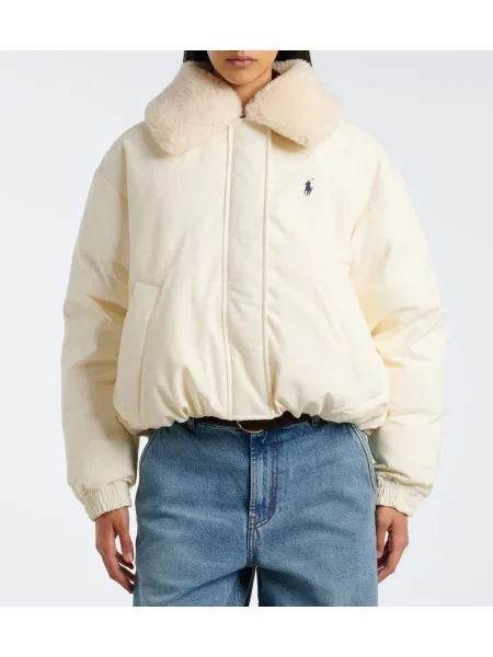 Decupat ursuleț de pluș geacă Polo Ralph Lauren alb