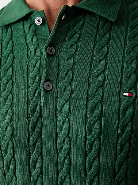 Tommy Hilfiger пуловер мъжки от зелено