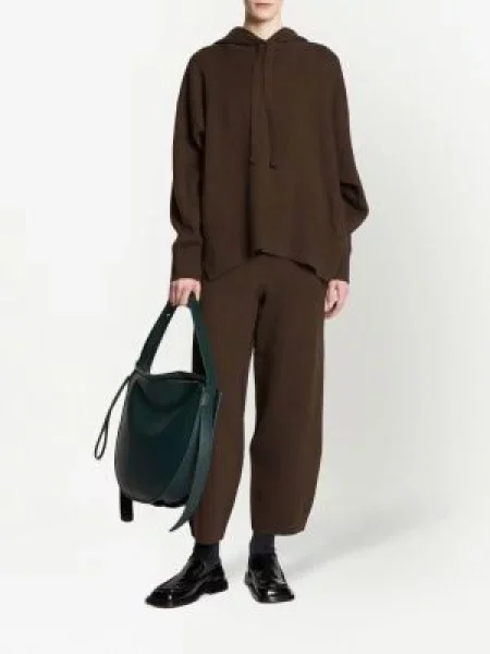 Megztas džemperis su gobtuvu Proenza Schouler White Label balta