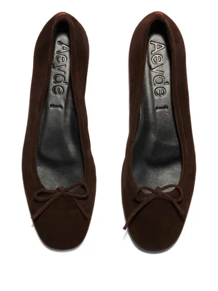 Balerini Aeyde cu funde din piele de căprioară maro