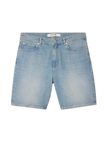 Szorty LACOSTE Bermuda Shorts Washed Bleach 34 niebieskie