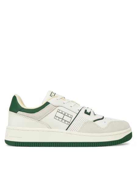 Tommy Jeans Tenisice Tjw Retro Basket Washed Suede bijela