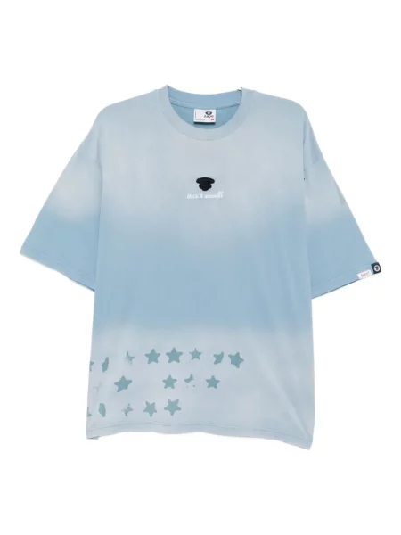 Majica Aape By *a Bathing Ape® s printom tie-dye plava