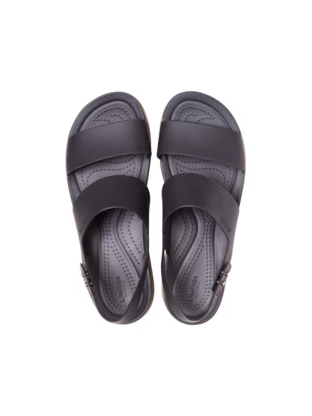 Sandále Crocs na kline čierna