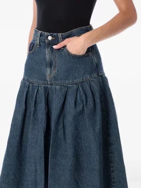 Levágott öves magas derekú szoknya Levi's® fekete