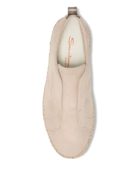 Sneakerși Santoni din piele de căprioară slip-on