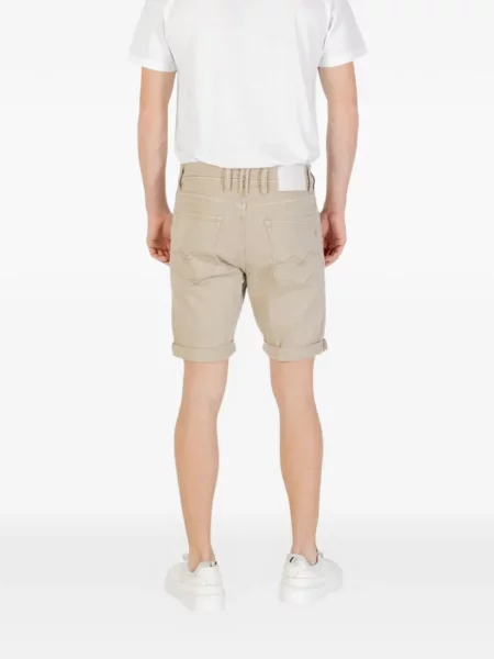 Pantaloni scurți Replay din țesătură twill