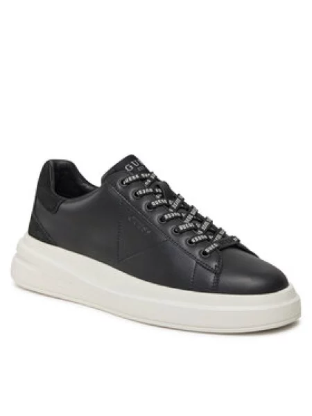 Guess Bőr sneakers tornacipő ELBA fekete