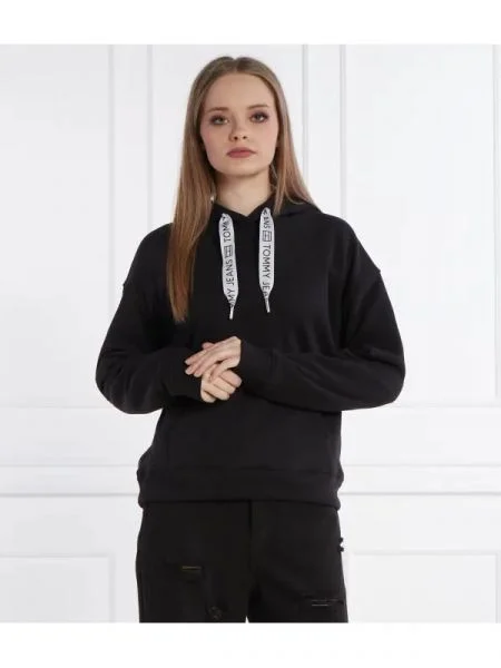 Tommy Jeans Hanorac | Relaxed fit negru