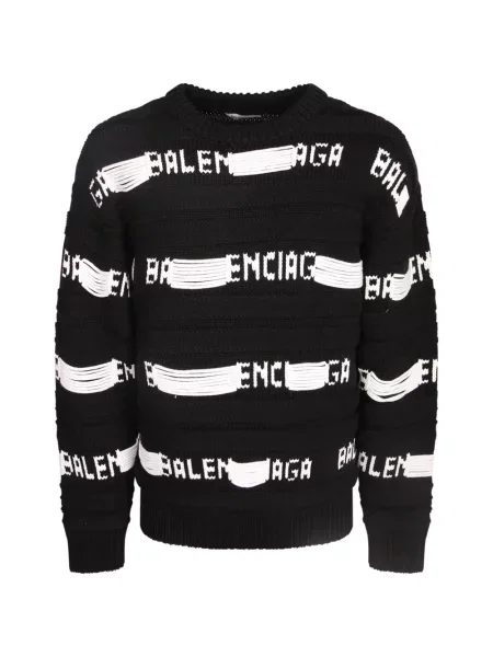 Pulover Balenciaga zdrențuiți negru