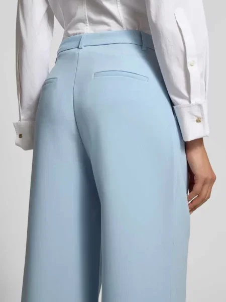 Spodnie materiałowe Wide Fit z domieszką Jake*s Collection błękitne