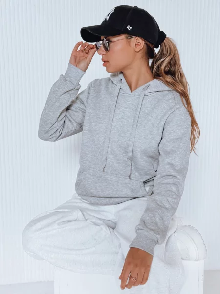 Bluza BASIC z kapturem szara