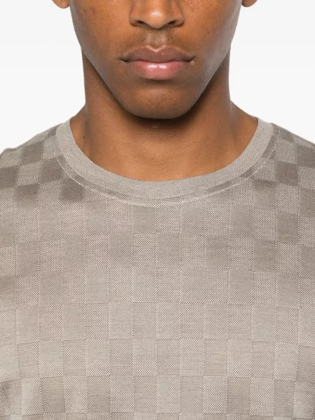 Tricou Paul & Shark în carouri gri