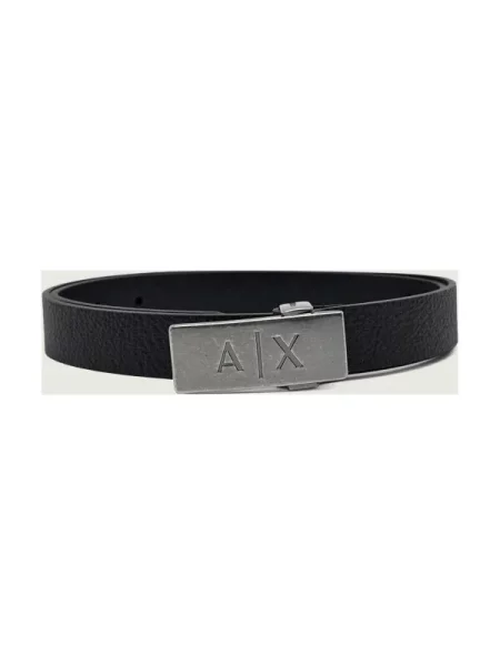 Armani Exchange Curea de piele negru