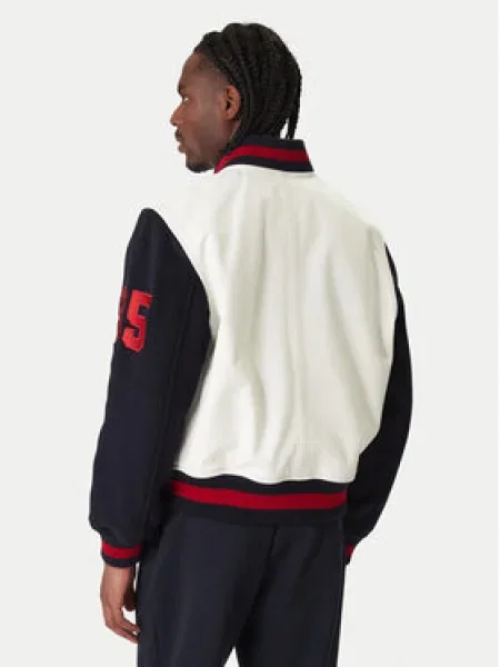 TOMMY HILFIGER Prechodná bunda námornícka / svetlosivá / tmavočervená modrá