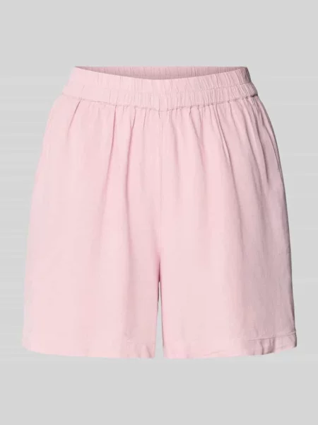 Szorty o kroju regular fit ze wzorem na całej powierzchni model ‘PIA’ Pieces różowe