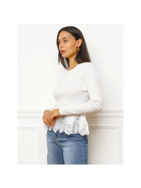 Top La Modeuse alb
