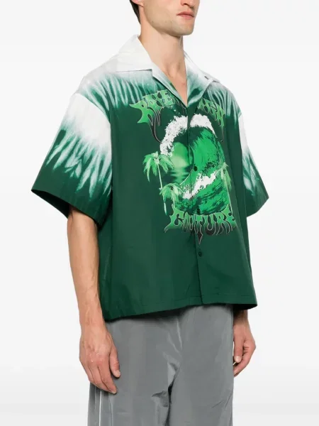 Cămașă Balenciaga cu imagine verde