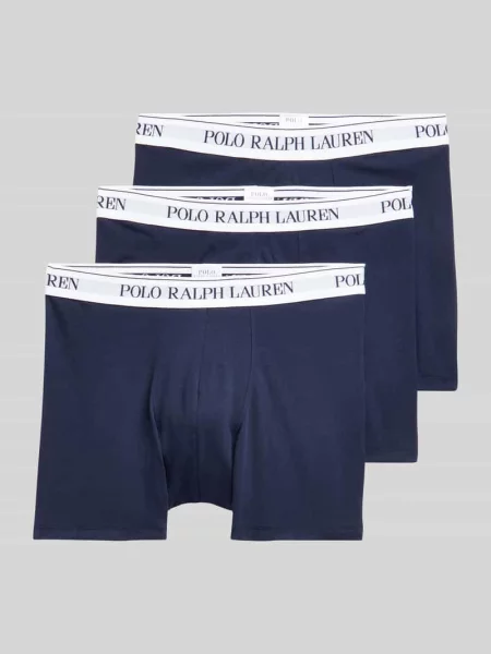 Obcisłe bokserki z mieszanki bawełny w zestawie 3 szt. Polo Ralph Lauren granatowe