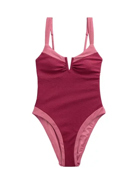 Next Costum de baie întreg magenta / pal roz
