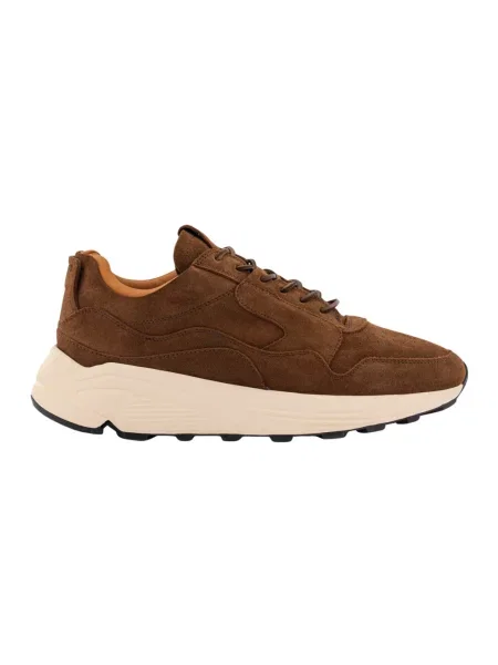Sneakersy Buttero skórzane brązowe
