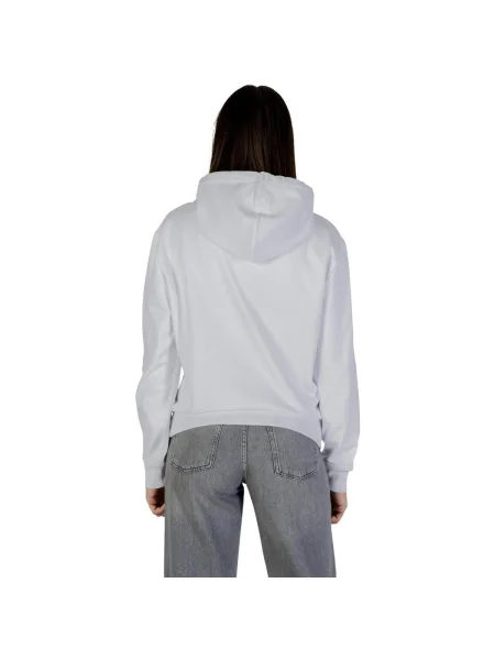 Geacă de blugi Calvin Klein Jeans din material terry alb
