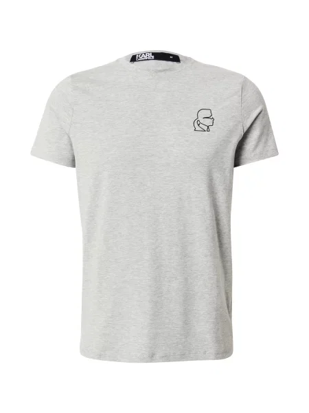 Karl Lagerfeld Tricou gri amestecat negru