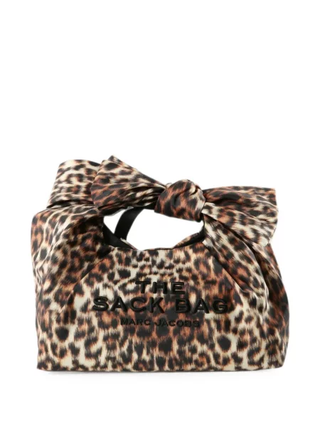 Geantă shopper Marc Jacobs cu imagine cu model leopard maro