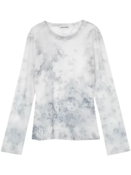 Top Low Classic z nadrukiem w abstrakcyjne wzory klasyczny szary