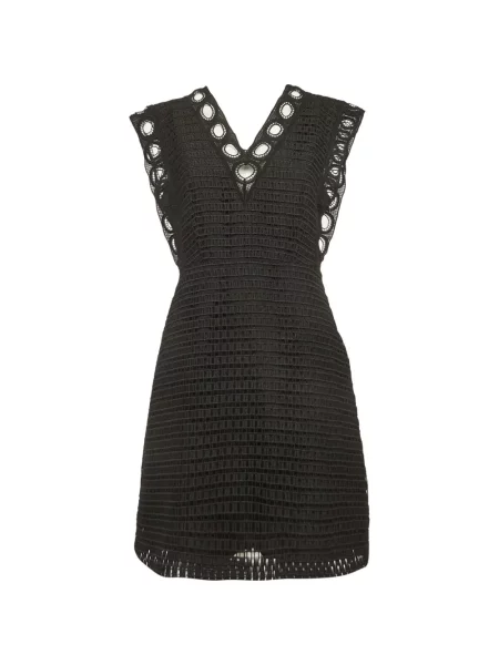 Rochie mini Sandro din dantelă negru