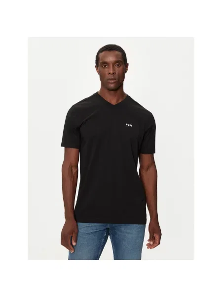 Boss T-shirt Tee V Regular Fit crna