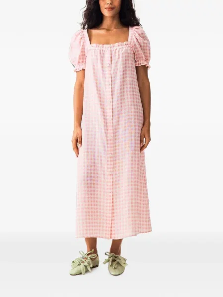 Rochie maxi Sleeper de in în carouri roz