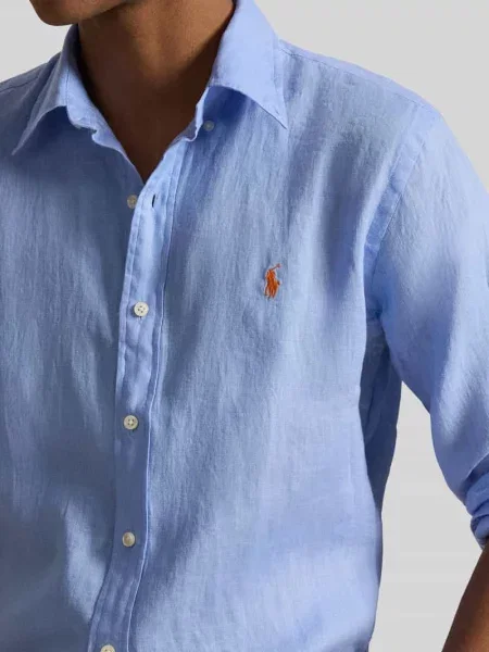 Koszula slim fit Polo Ralph Lauren błękitna