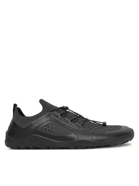 Férfi barefoot cipő Vivobarefoot Primus Trail Knit Fg obsidian/obsidian. Méret: 43 EU fekete