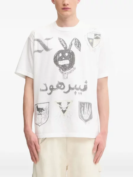 Tricou Neighborhood cu imagine alb