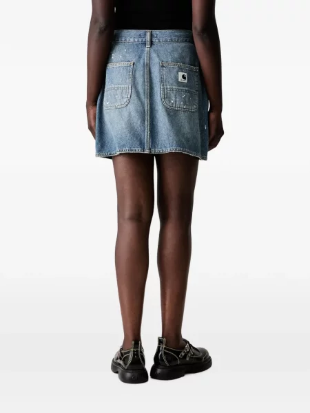 Fustă din denim Carhartt Wip albastru