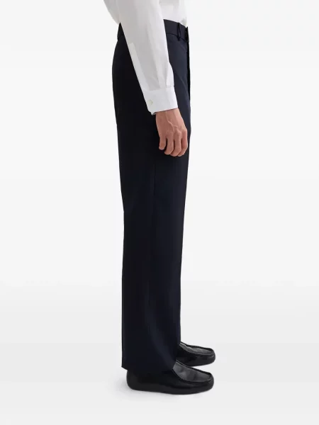 Pantaloni Jil Sander din poplin albastru