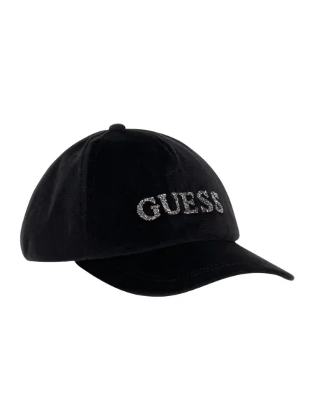Czapka z daszkiem Guess z logo czarna
