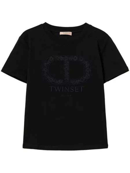 Tricou Twinset cu broderie negru
