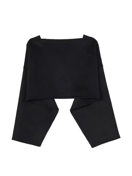 GOBI Cashmere Pulover Versatile Cashmere Poncho' negru