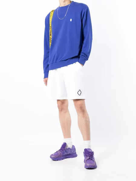 Bermudy Marcelo Burlon County Of Milan s potiskem bílé