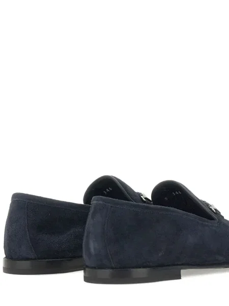 Pantofi loafer Neil Barrett din piele de căprioară albastru