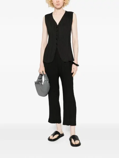 Spodnie Gongdid Design o krotszym kroju czarne