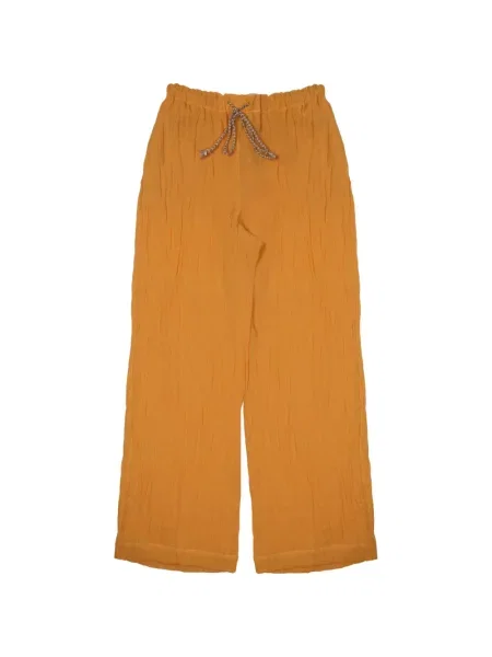 Pantaloni 120% Lino cu cordon portocaliu