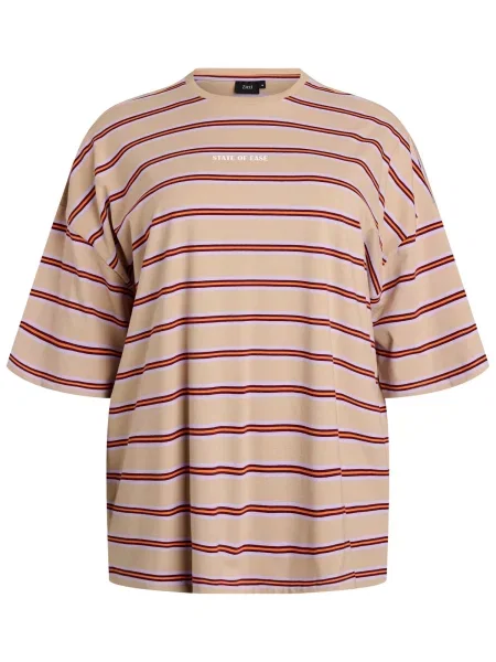 Zizzi Tricou Luni închis / ciocolatiu / mov lavandă / portocaliu bej